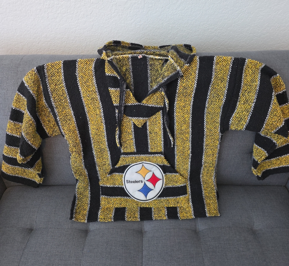 Pittsburgh Steelers Kids Hooded Stripe Pullover - Black & Gold